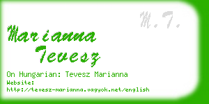 marianna tevesz business card